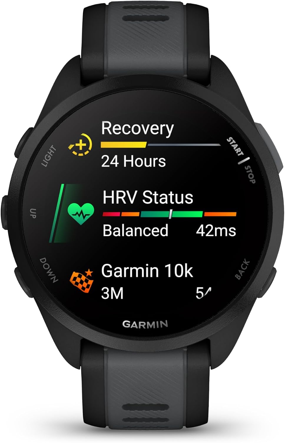 Garmin Forerunner 165 GPS Running Smartwatch, Fitness Tracker Smart Watch for Women and Men Bundle with Accessories - Black/Slate Gray