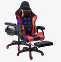 Video Gaming Chair with Speakers and RBG Lights,PC Chair with 7-Point Massage Lumbar Support and Footrest,Office Ergonomic Gaming Chair Adjustable Back and Armrest,Adult Gaming Chair.,Red