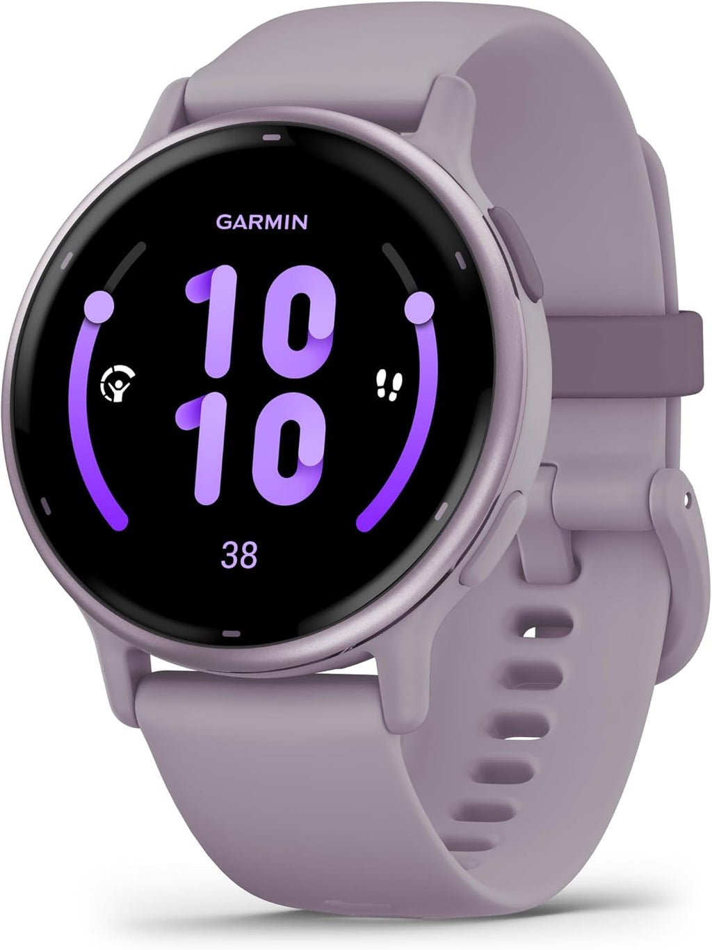 Garmin Vivoactive 5 Fitness Tracker Smart Watch for Men & Women with Metallic Orchid Bezel w/Orchid Case and Silicone Band with Bright 1.2' AMOLED Touchscreen Display and 11 Days Battery Life