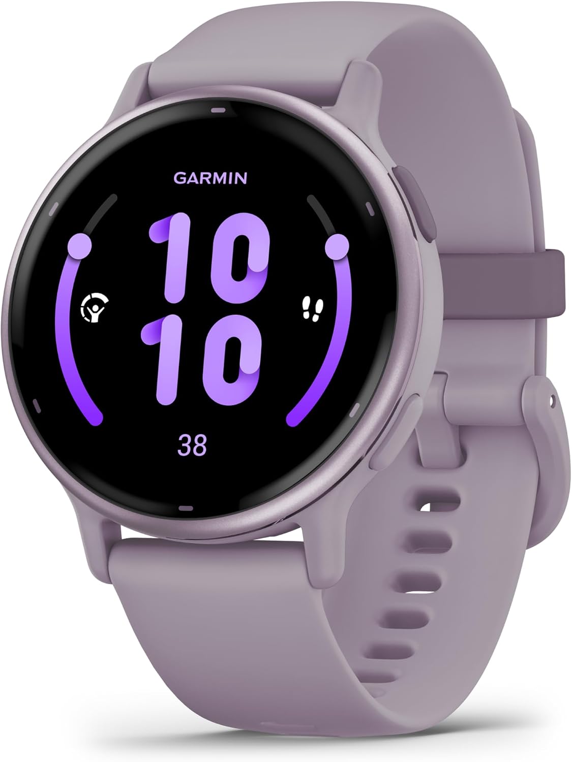 Garmin Vivoactive 5 Fitness Tracker Smart Watch for Men & Women with Metallic Orchid Bezel w/Orchid Case and Silicone Band with Bright 1.2' AMOLED Touchscreen Display and 11 Days Battery Life