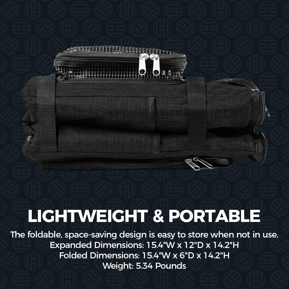 Halo 28L Hybrid Cooler & Warmer Bag | Electric Travel Cooler, Collapsible for Easy Storage, Keep Drinks Cold & Food Warm, Ice Free Cooling, Includes Shoulder Strap, DC Power Cord & AC Adapter