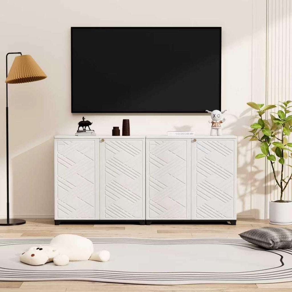 Mrosaa Outdoor/Indoor Storage Box,Resin and Plastic Storage Cabinet Waterproof,Outdoor Cabinet for Patio/Garden/Balcony/Backyard/All Room(with 3 Shelves)-White