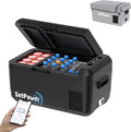 Setpower RF30 12V Portable Electric Cooler with APP Control & Cover, 32QT (30L) Dual Zone Fridge Freezer for Cars, Camping, RVs, SUVs, and Travel