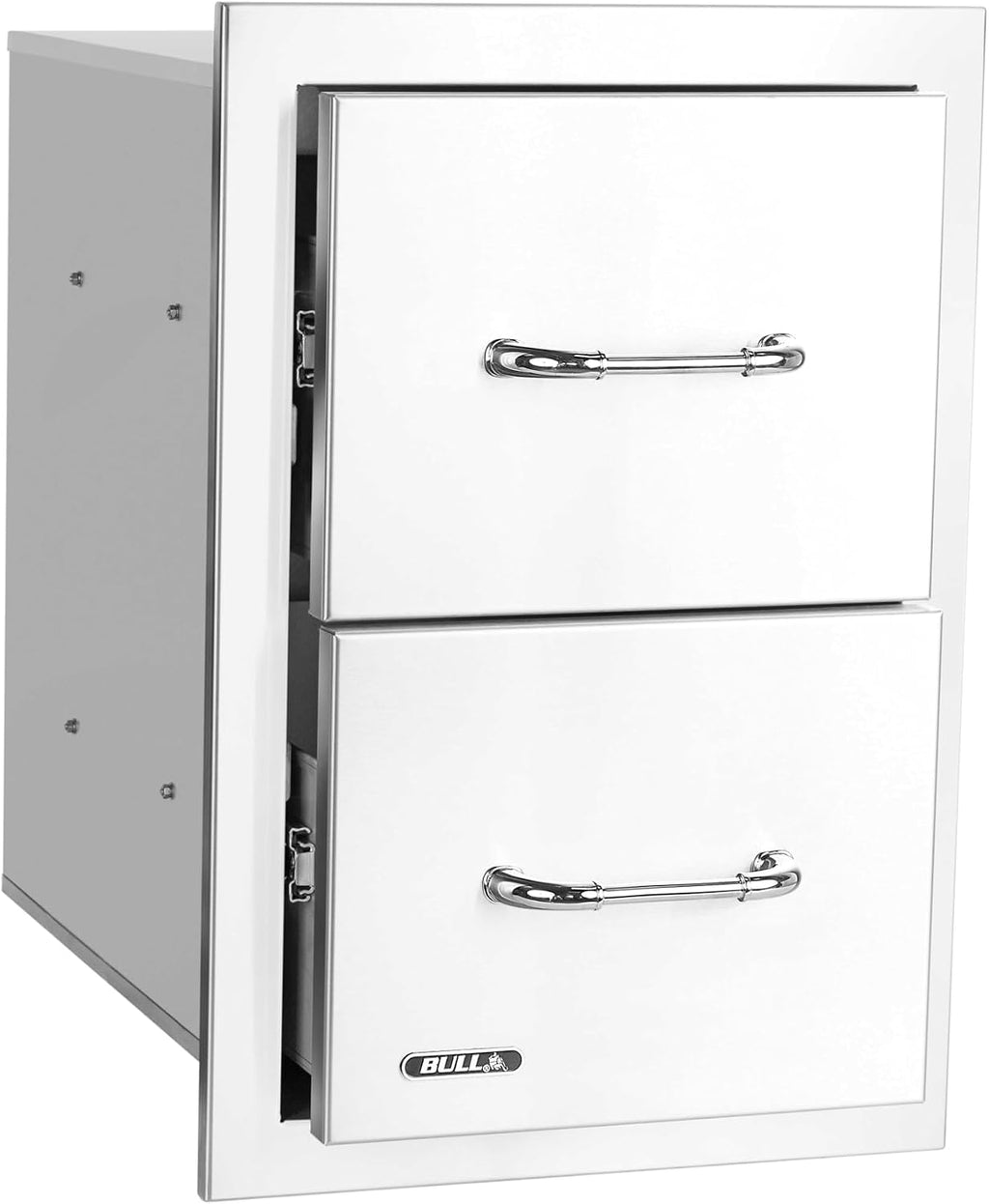 Bull Outdoor Products Premium Components for Outdoor Kitchen BBQ Island Stainless Steel Double Drawer with Reveal