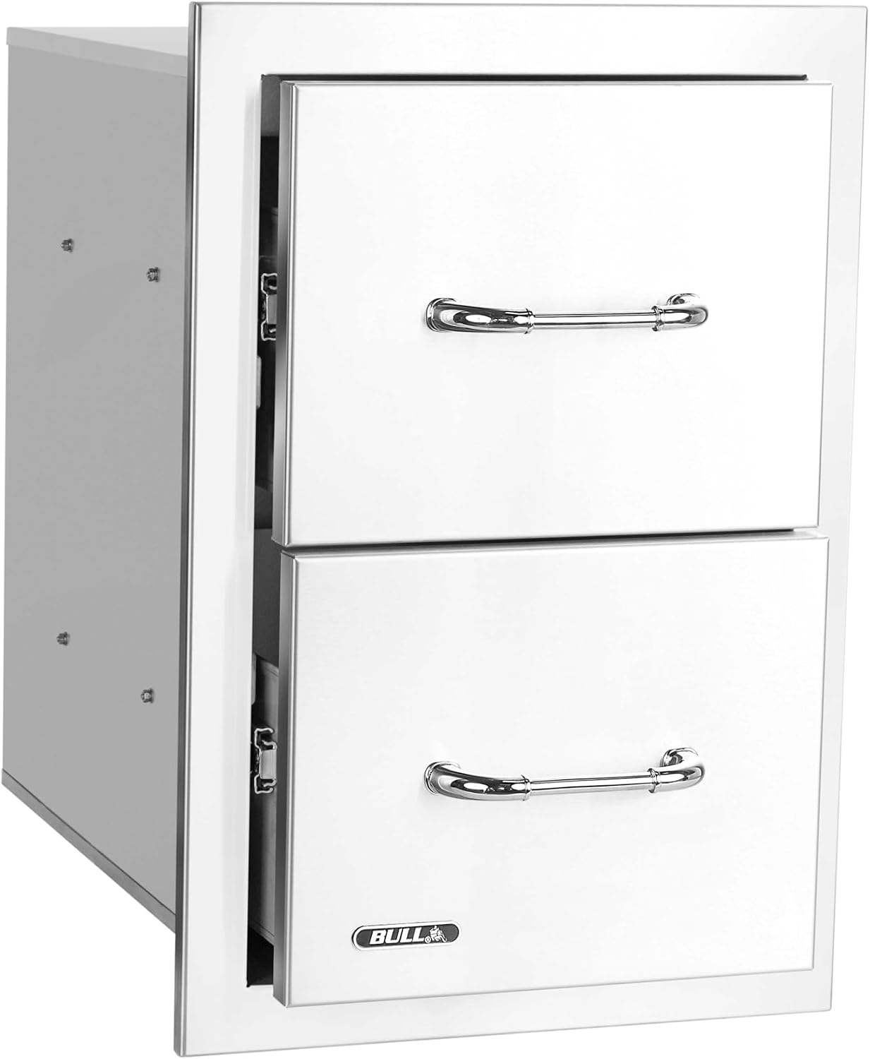 Bull Outdoor Products Premium Components for Outdoor Kitchen BBQ Island Stainless Steel Double Drawer with Reveal