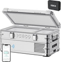 ICECO APL20 12V Refrigerator, 21Qt Portable Freezer with SECOP Nano Compressor, Light Duty Aluminum, -4℉~68℉, APP Control,12v Fridge Freezer for Car/RV/Truck/Outdoor, AC&DC|With Magnetic Battery