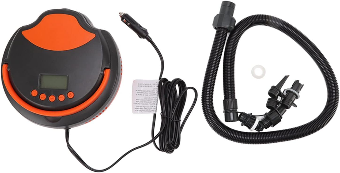 12V Vehicle Electric Air Pump High Pressure Inflatable Pump Electric Inflator for Paddle Board Surfboard Rubber Boat ABS Material 23.7 x 23.7 x 10.3cm