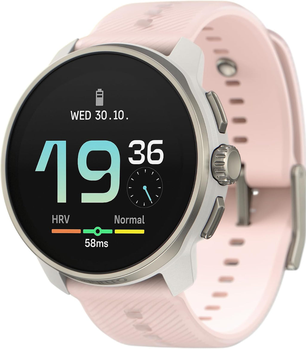 SUUNTO Race S GPS Sports Watch, 1.32' AMOLED Touchscreen w/Crown, 13 Days Battery Life, Training & Sleep Health Tracking, Dual-GNSS, 32GB Global Offline Maps, Lightweight for Running, Powder Pink