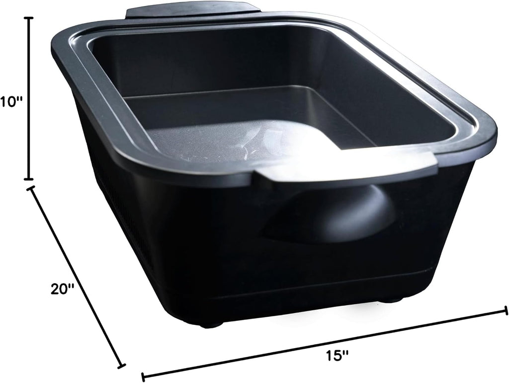 Electric Food Warmer & Cooler 5Qt, Portable Mini Crock Pot & Slow Cooker Alternative, Buffet Serving Dish for Cold (37°F) or Hot (160°F) Meals, Tailgating, Camping & Parties, Dishwasher Safe