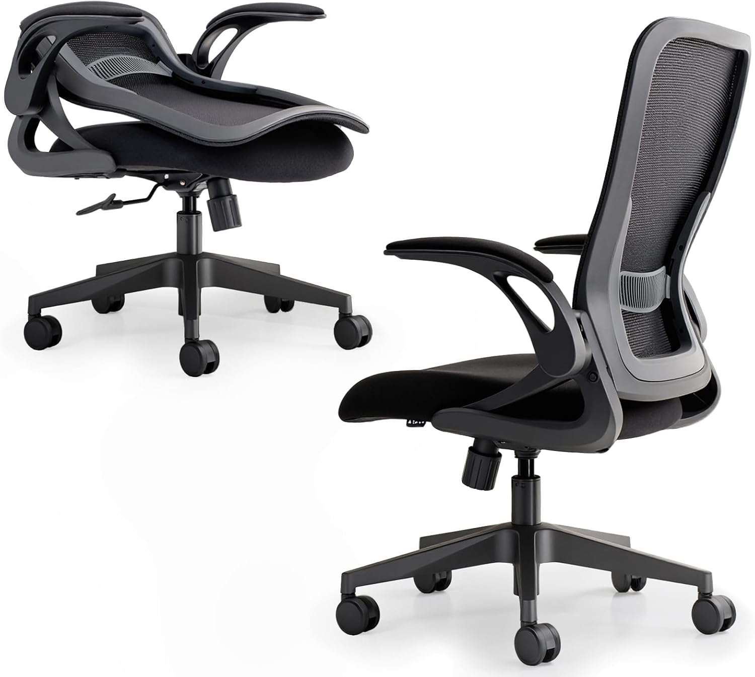 Tervo Model U Folding Office Chair Ergonomic Mesh Computer Chair for Small Room Adults Kids