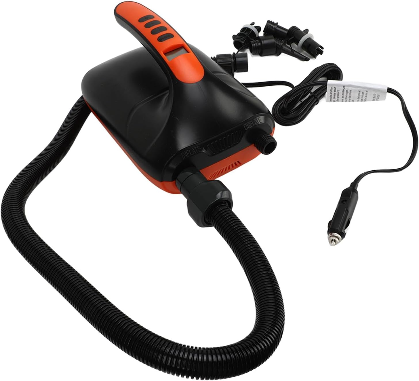 20PSI Inflatable Stand Up Paddle Board Electric Air Pump, Quick Inflate Deflate, 350L MIN Digital Display DC12V, for Inflatable Boats, Pool, Tent