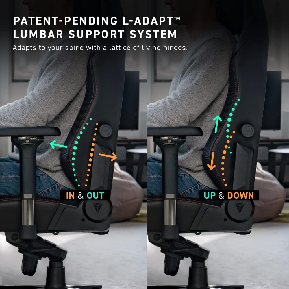 Secretlab Titan Evo Stealth Gaming Chair - Reclining, Ergonomic & Comfortable Computer Chair with 4D Armrests, Magnetic Head Pillow & 4-Way Lumbar Support - Black - Leatherette