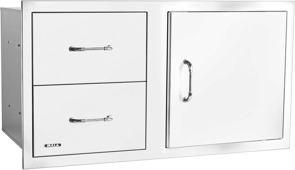 Bull Outdoor Products Premium Components for Outdoor Kitchen BBQ Island 38' Door/Drawer Combo with Reveal
