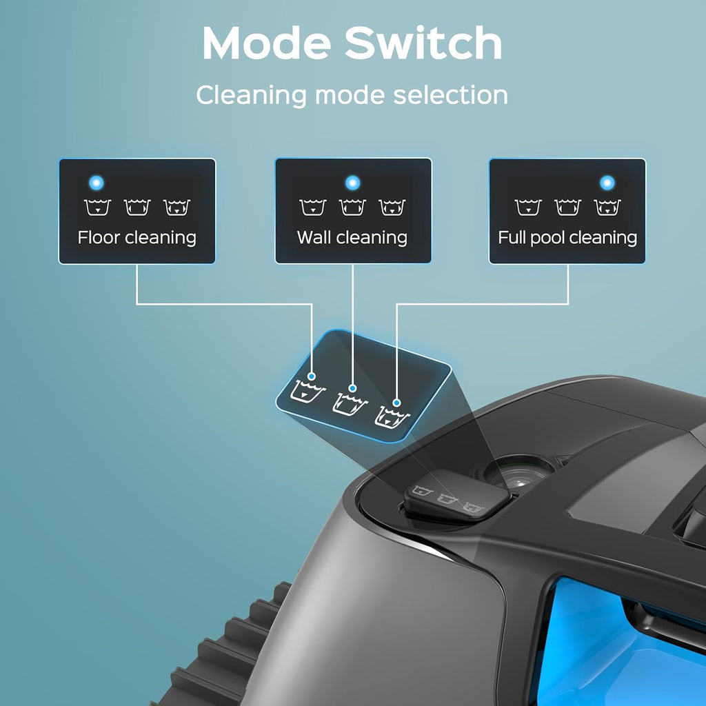 (2026 Upgraded) WYBOT C1 Max Inground Pool Vacuum Robot with APP, Manual Mode Switching, 180~210 Mins, Smart Navigation for 2152 sq.ft, Floor & Wall Climbing Pool Cleaner, Ideal for Inground