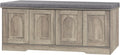 DINZI LVJ Shoe Bench, Entryway Storage Bench with Doors, Cushion, 2-Tier Shoe Rack with 8-Cubby, 47.2'L x 13.8'W Shoe Organizer Cabinet, Adjustable Shelf, Living Room, Bedroom, Gray Wash
