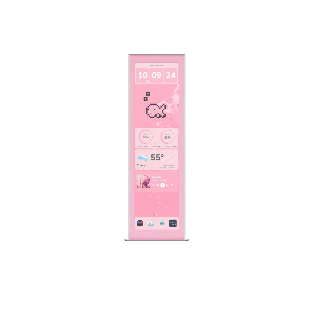Hyte Y70 Touch Infinite Display Upgrade Screen Kit for PC Case - 14.9' IPS Display - 2.5K Resolution - 60Hz - 10-Point Touch - Strawberry Milk (Pink)
