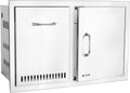 Bull Outdoor Products Premium Components for Outdoor Kitchen BBQ Island Door/Propane Drawer Combo with Reveal