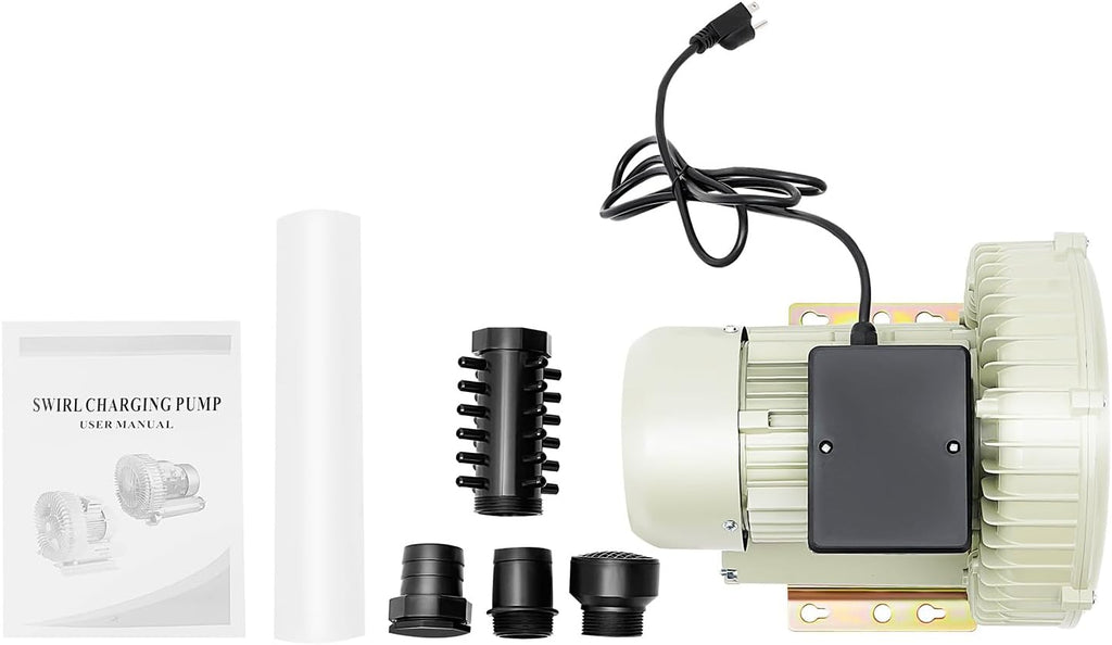 370W Electric Aquarium Air Pump 110V High Pressure Air Pump Blower for Aquaculture Aquarium Pond Fish Tank Output 60m³/H