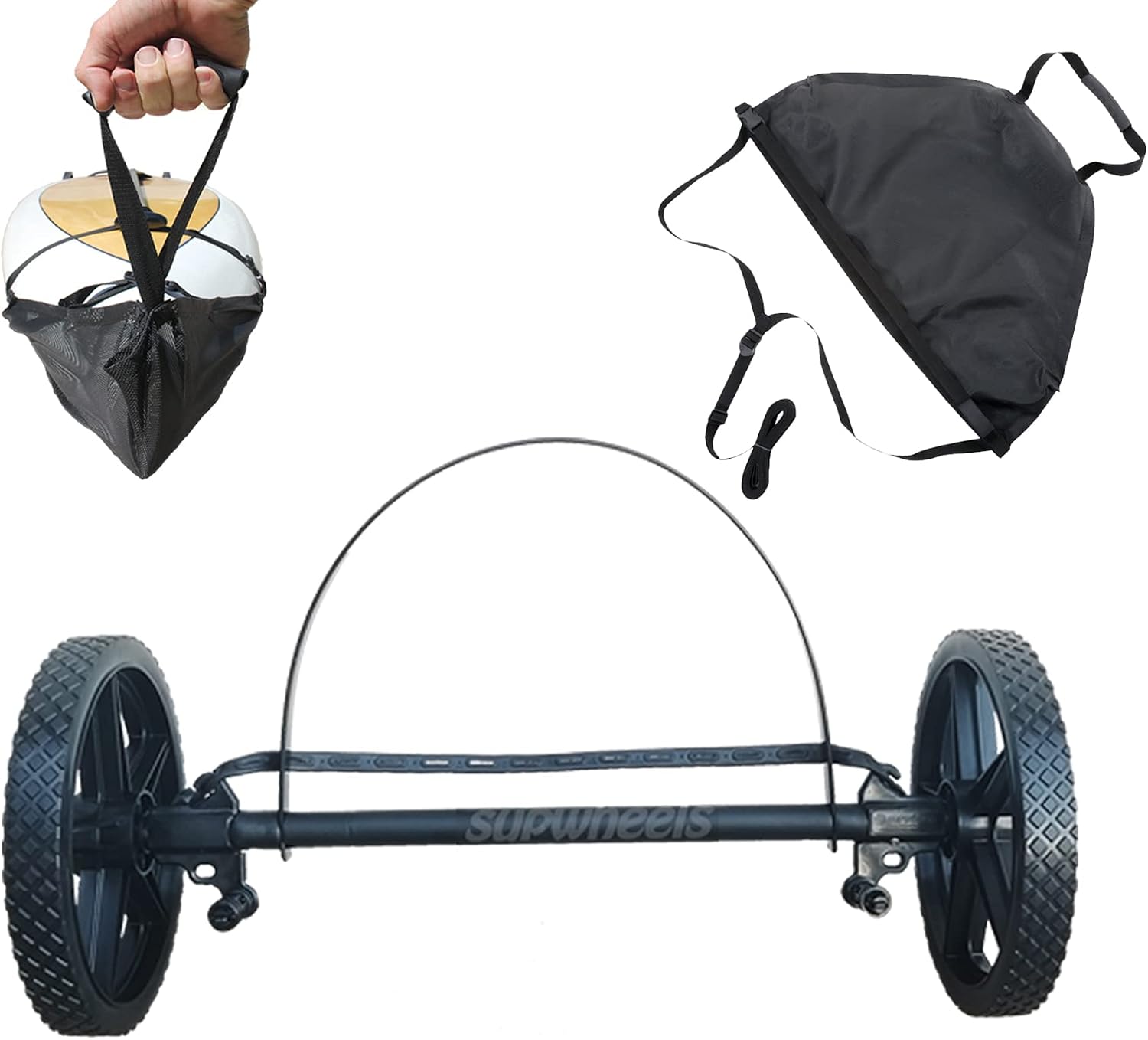 SUP Wheels Evolution X | Extra Wide Carrier| Inflatable Board Carrier and Bike Trailer