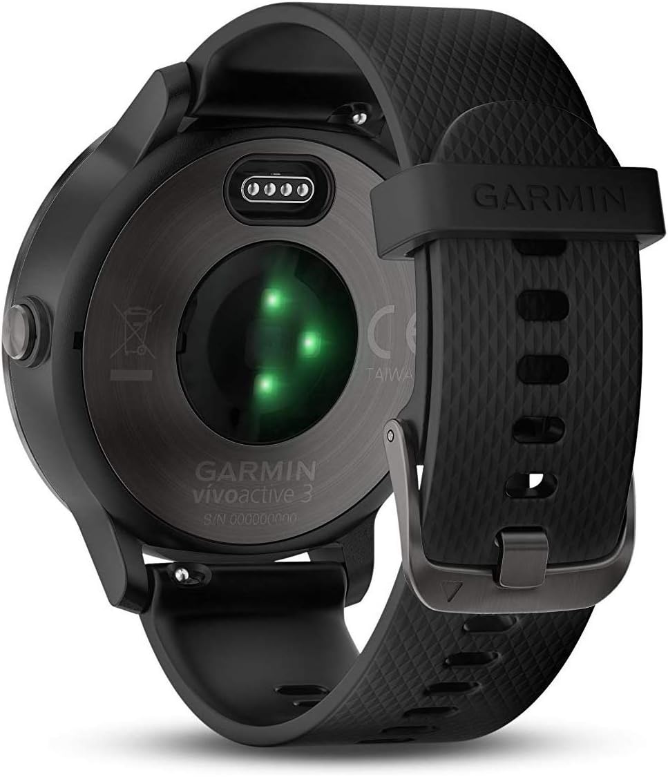 Garmin Vivoactive 3 with 1 Year Extedned Warranty (Black Gunmetal)