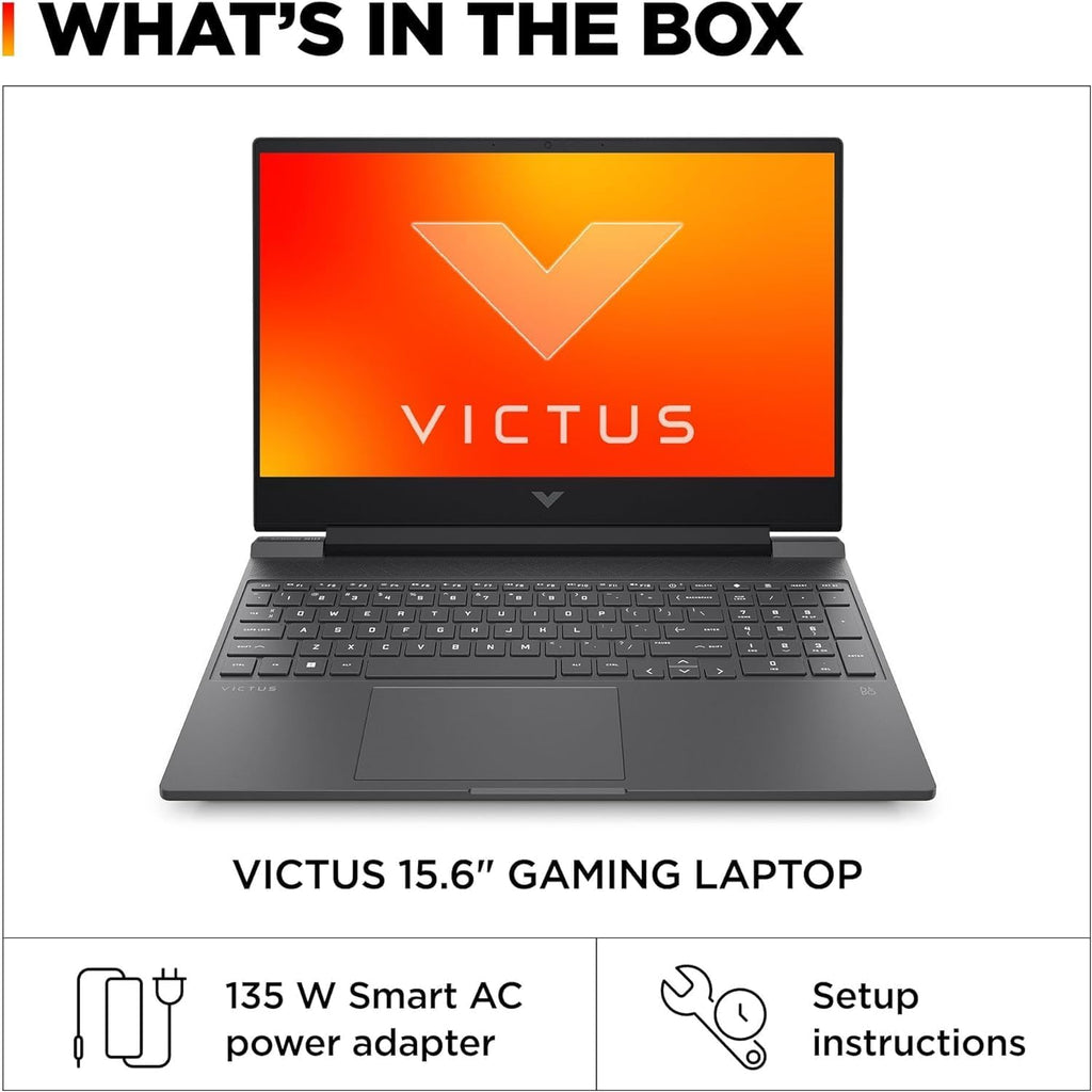 HP Victus 15.6' Full HD 144Hz Gaming Laptop, Intel Core i5-12450H,16GB RAM,512GB PCIe SSD, NVIDIA GeForce RTX 3050, Wi-Fi 6, Backlit Keyboard,Windows 11 Pro, Performance Blue