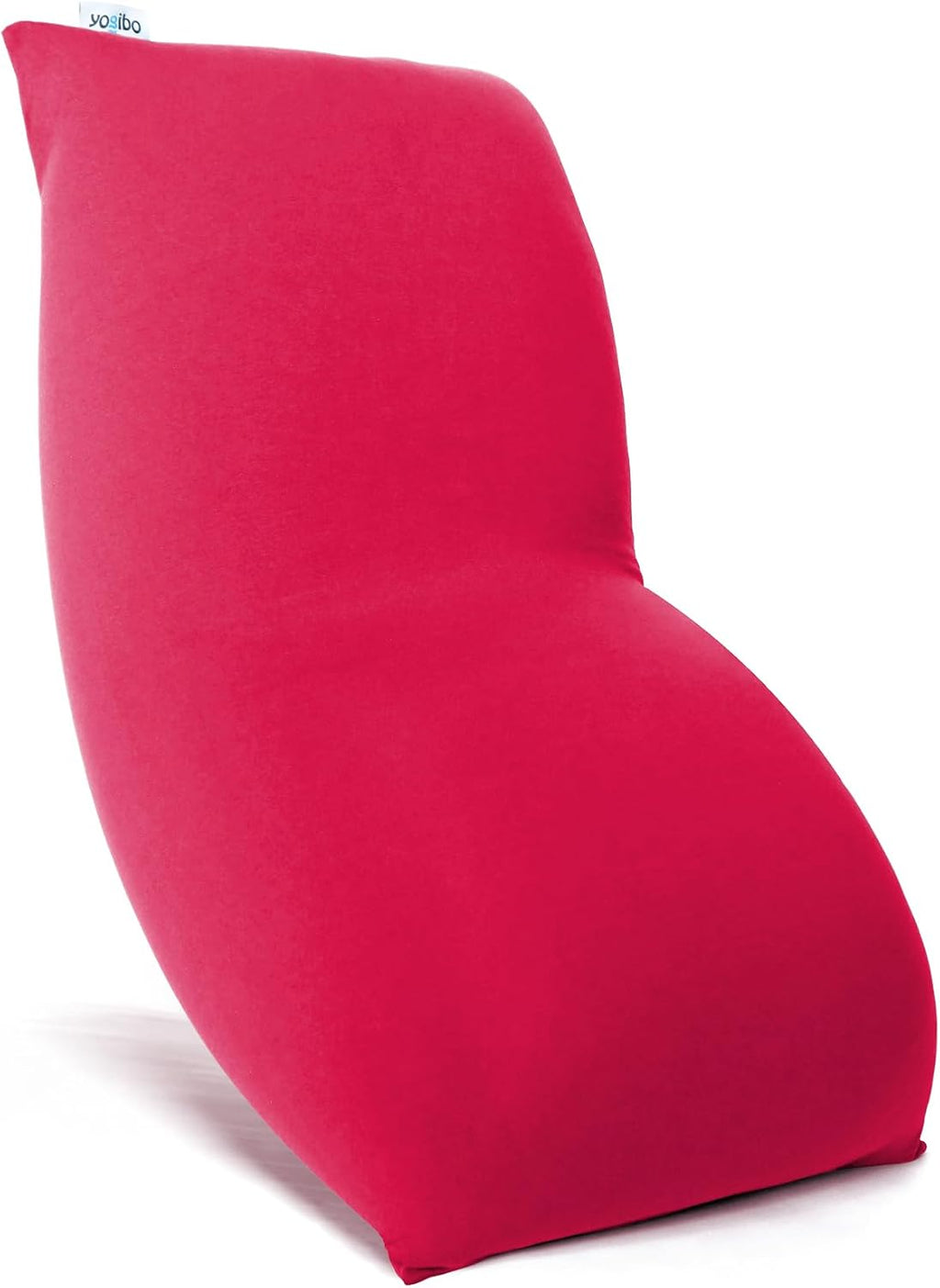Yogibo Short Bean Bag Lounger Chair for Adults, Kids and Teens with Filling, Soft, Plush, Comfy, Sensory Lounge Beanbag Loveseat, Washable Cover, Red