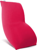 Yogibo Short Bean Bag Lounger Chair for Adults, Kids and Teens with Filling, Soft, Plush, Comfy, Sensory Lounge Beanbag Loveseat, Washable Cover, Red