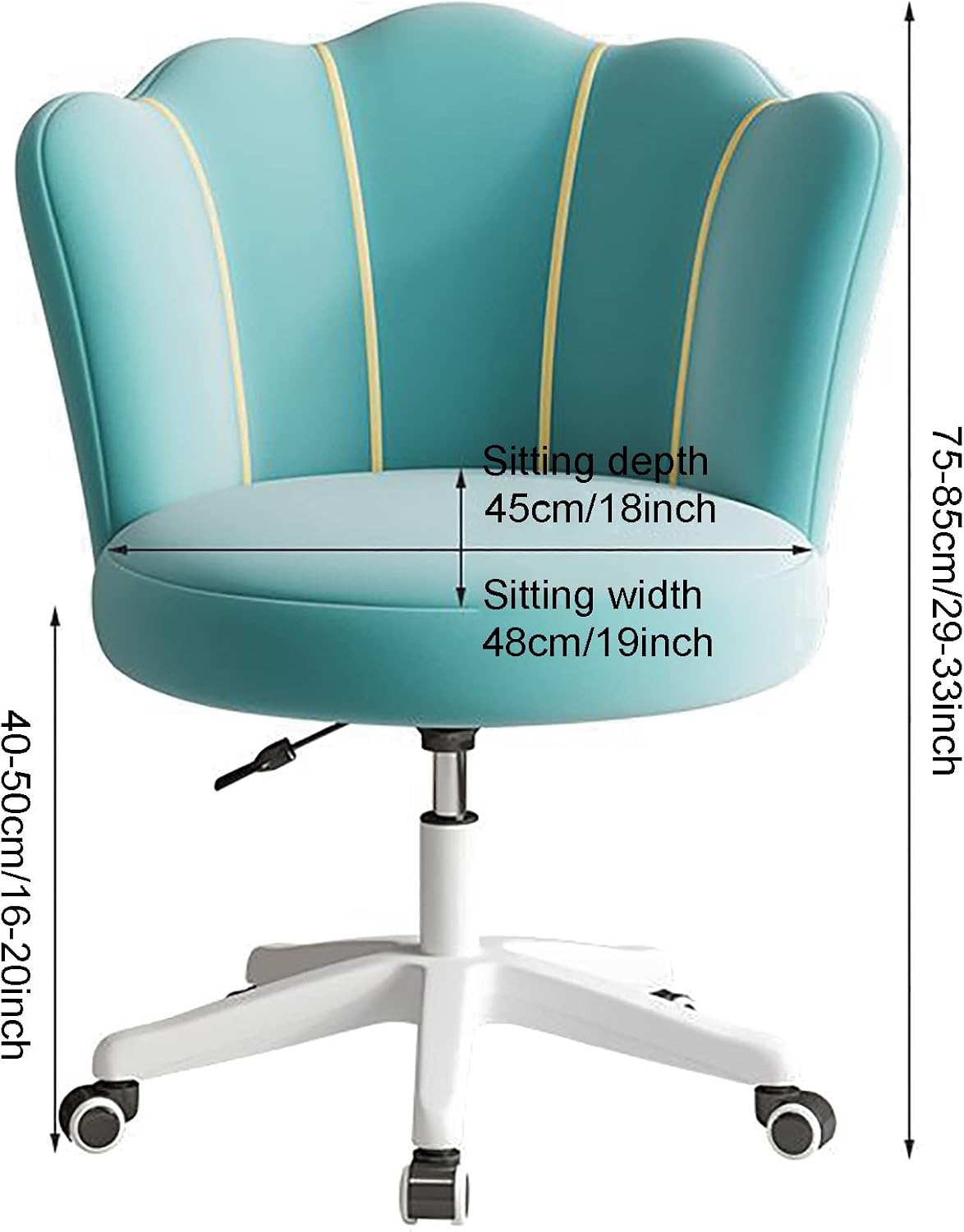 Office Chair Gaming Chair Computer Chair Vanity Chair for Makeup Room Bedroom,Modern Office Desk Chairs Computer Chair Cute Girls Flower Chair with Wheels,Velvet Swivel Chair Adjustable Chai