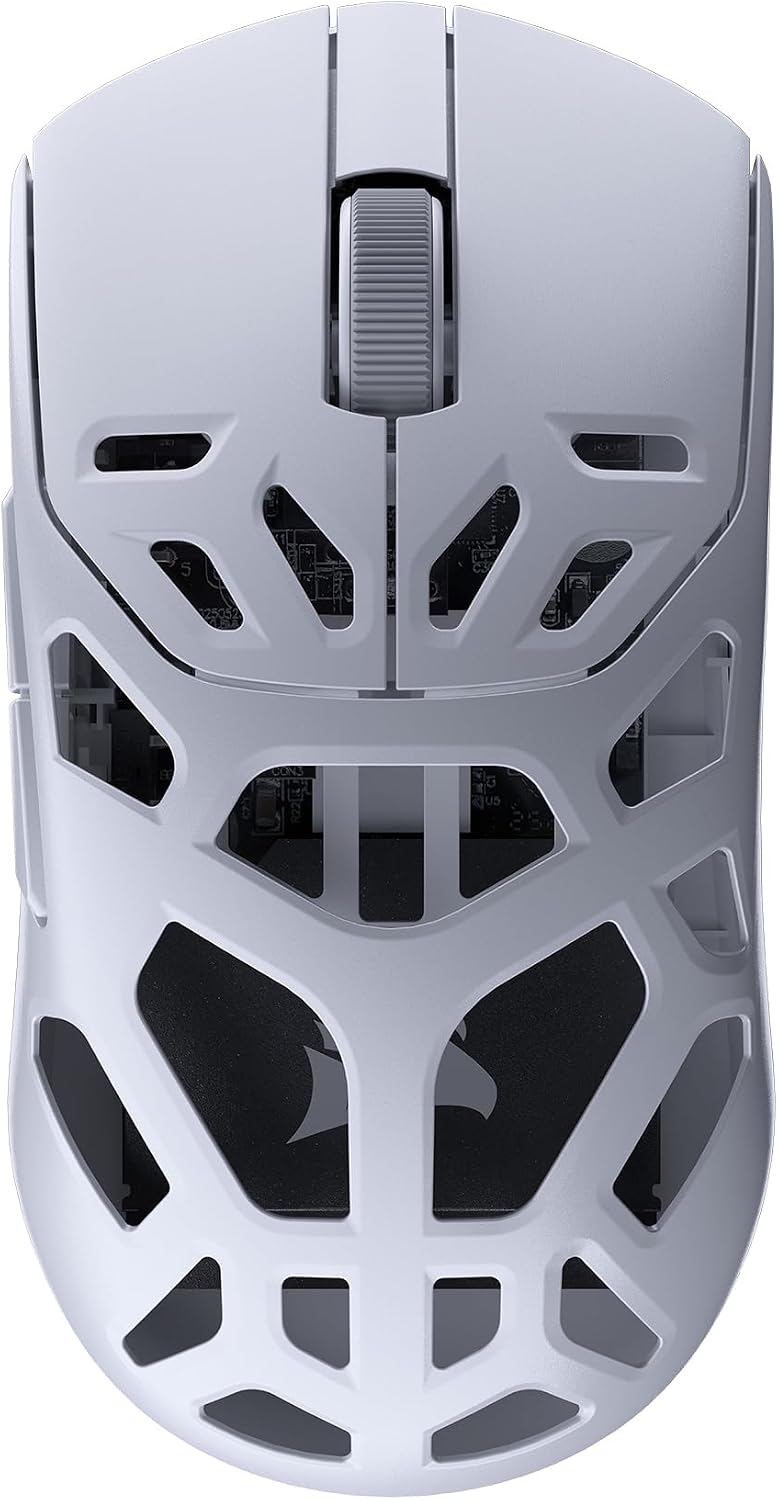 Corsair Sabre v2 PRO Wireless MG FPS Gaming Mouse – 33,000 DPI Marksman S Sensor, 8,000Hz Hyper-Polling, Durable Magnesium, Lightweight, Up to 120hr Battery – White