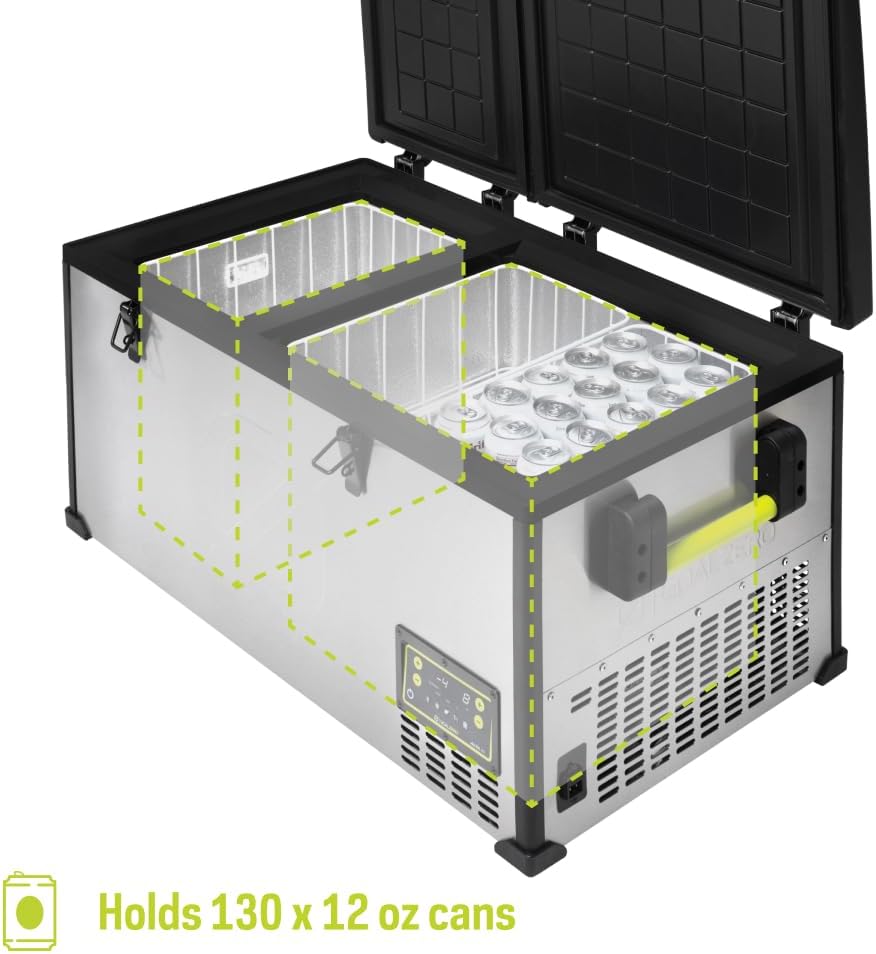 Goal Zero Alta 80, Portable Fridge and Portable Freezer, Energy Efficient, 78 L, Dual Zone Compartments