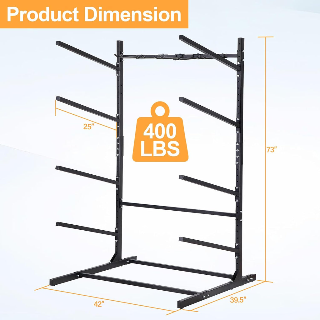 Kayak Storage Rack, Adjustable Kayak SUP Stand, Weatherproof and Heavy Duty Surfboard Storage Rack, Hold up Kayaks, SUPs, Paddleboards, Canoes