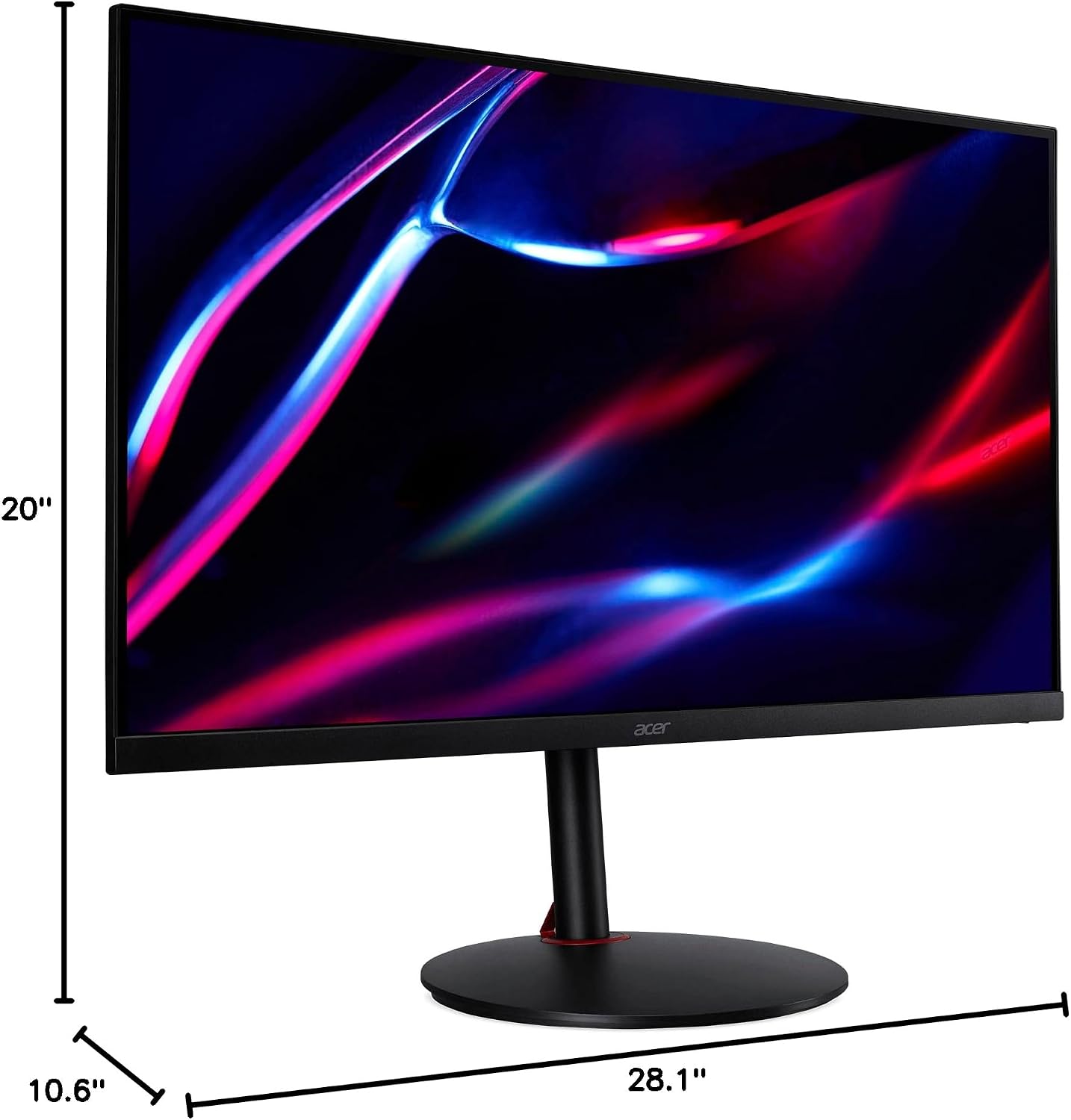 acer Nitro 31.5' WQHD 2560 x 1440 Gaming Monitor | AMD FreeSync Premium | Agile-Splendor IPS | 165Hz | Up to 0.5ms | ZeroFrame Design | Display Port 1.4 & 2 x HDMI 2.0 Ports | XV320QU Lmbmiiphx,Black