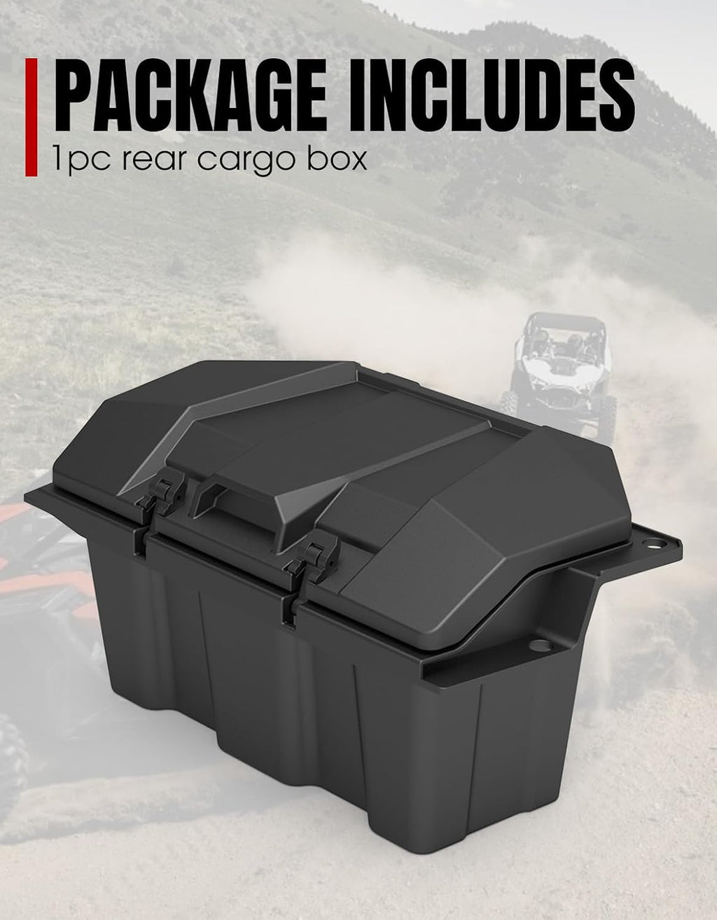 A & UTV PRO 73 QT Rear Cargo Box for 2020-2026 Polaris RZR PRO XP/PRO XP 4, 2022-2024 Turbo R Accessories, Forward Water Resistant Storage Bin, Replace OEM #2883751, NOT FIT RZR XP1000 Model