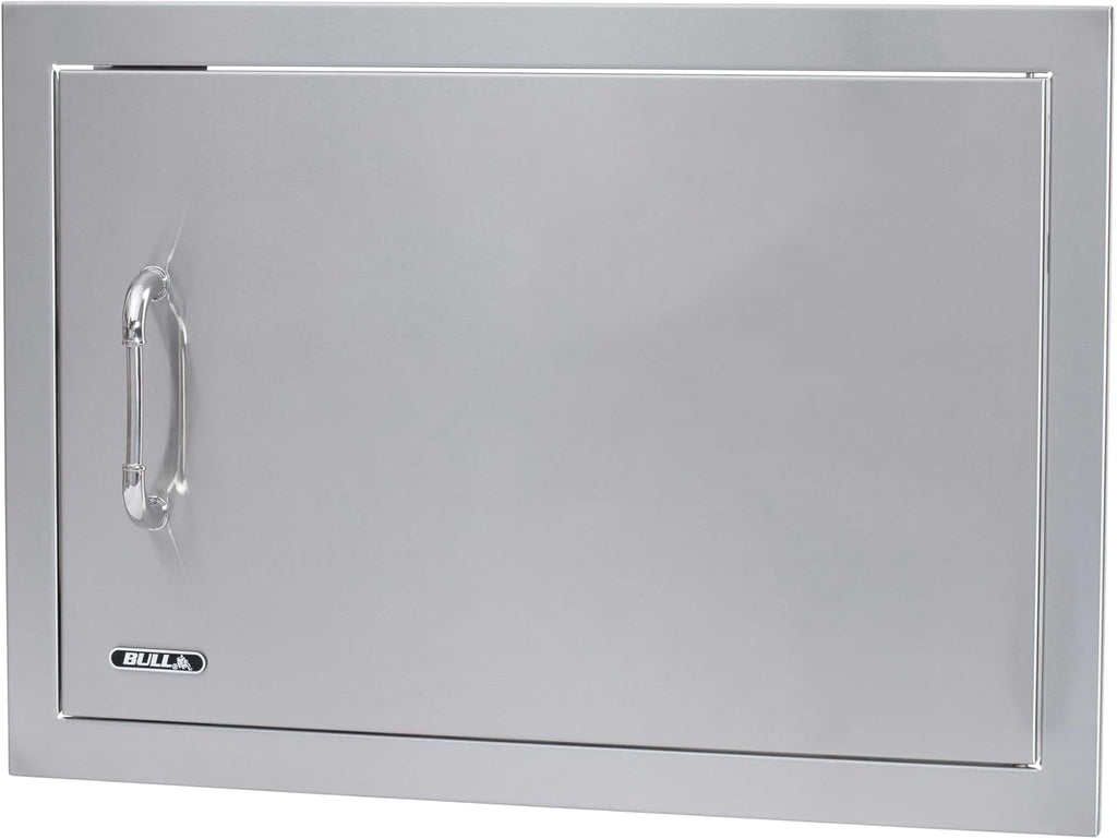 Bull Outdoor Products Premium Components for Outdoor Kitchen BBQ Island Stainless Steel Single Door with Reveal