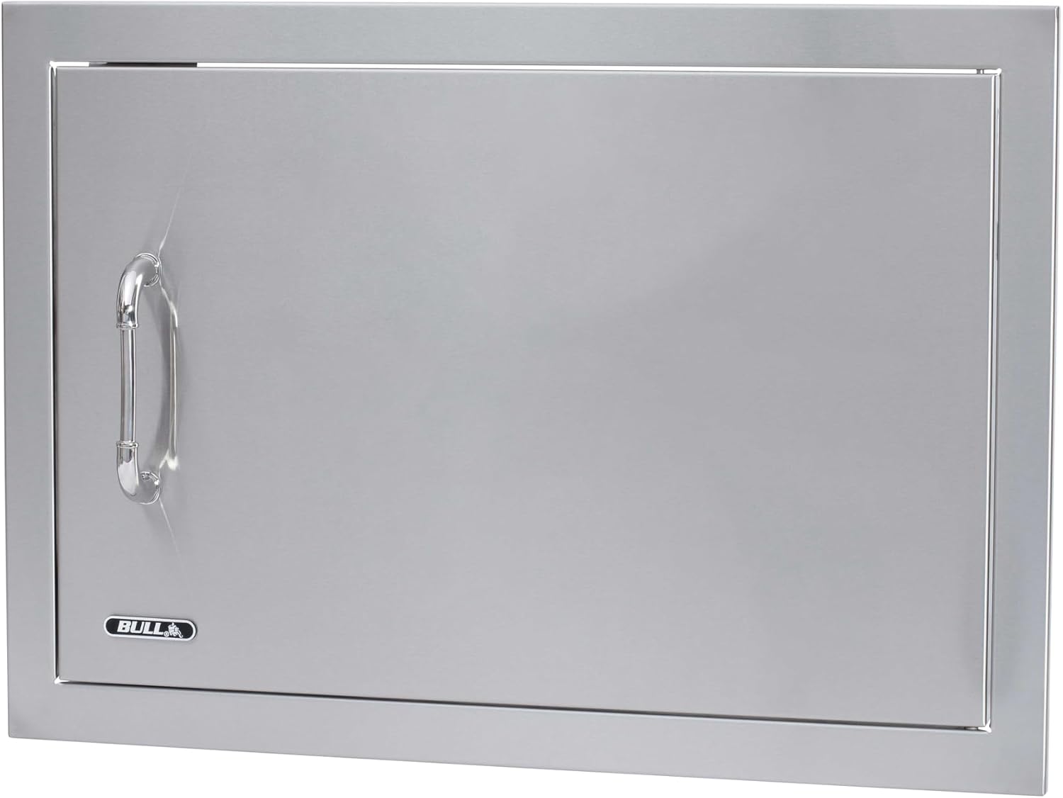 Bull Outdoor Products Premium Components for Outdoor Kitchen BBQ Island Stainless Steel Single Door with Reveal
