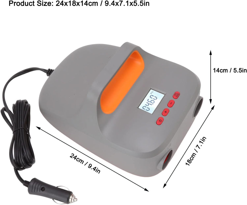 20PSI High Paddle Board Pump, Electric Portable S UP Air Pump-12V DC Car Plug Powered, for Paddle Board Inflation Deflation