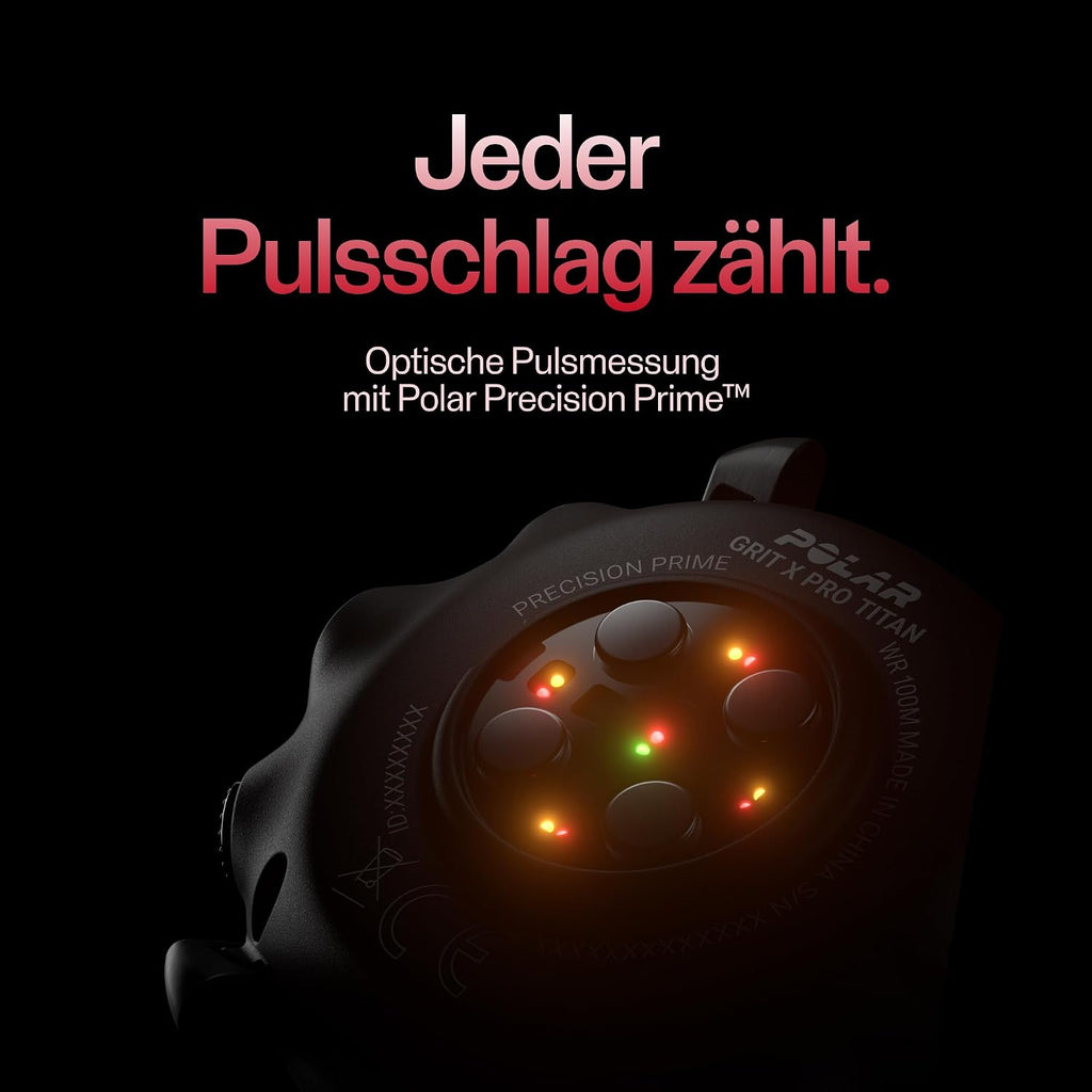 POLAR Grit X Pro - GPS Multisport Smartwatch - Military Durability, Sapphire Glass, Wrist-Based Heart Rate, Long Battery Life, Navigation - Ideal for Outdoor Sports, Trail Running, Hiking, Black