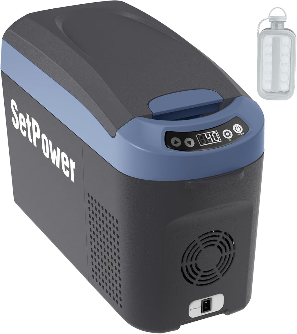Setpower AB15 12 Volt Refrigerator,16 Quart(15L) Electric Cooler,Portable Car Refrigerator RV Fridge,12v Cooler for Camping, Travel, RV, Vehicles, MPV, SUV, Van