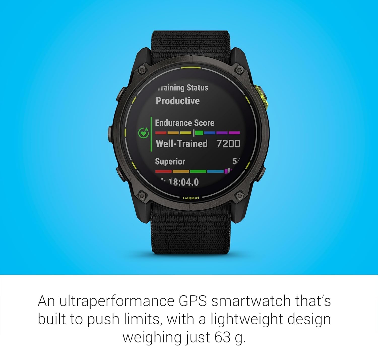 Garmin Enduro 3 Solar Ultraperformance GPS Smartwatch Bundle - 320 Hours Battery Life, Built-in LED Flashlight with UltraFit Nylon Band and PlayBetter Wireless Running Earbuds