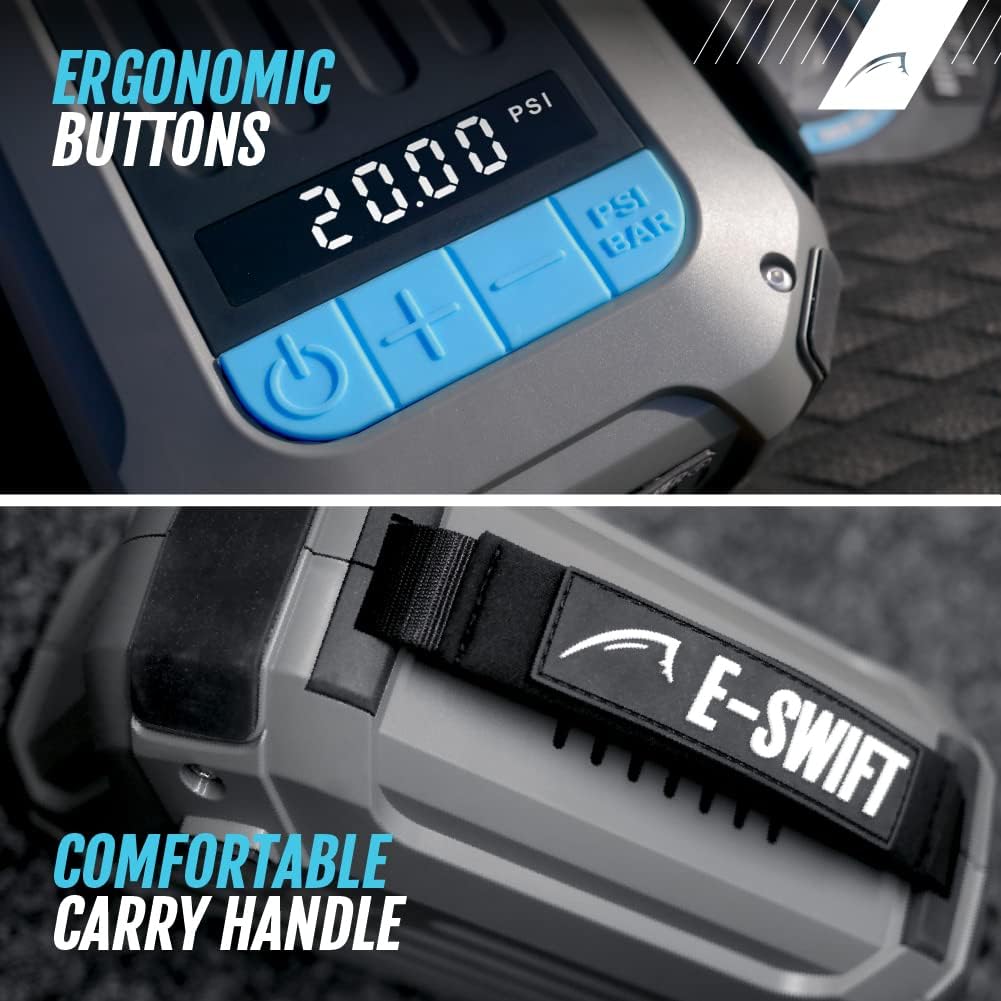Bluefie Electric Paddle Board Pump | SUP Electric Pump | E-Swift Portable Pump | Auto Shut Off | LCD Display