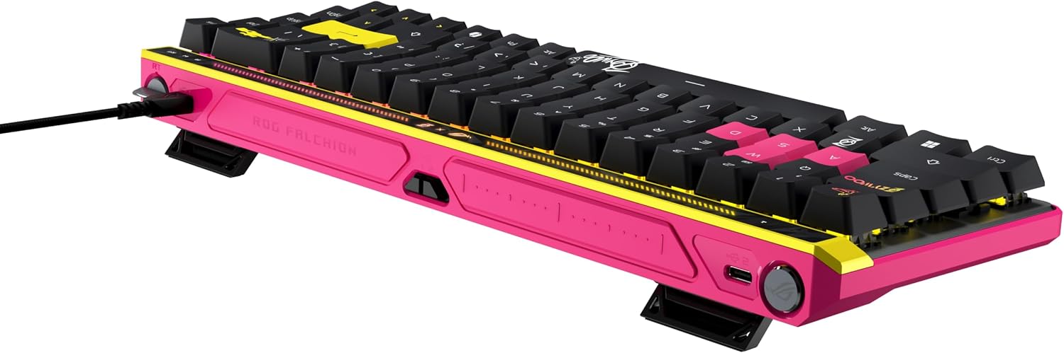 ASUS ROG Falchion Ace HFX Hall Effect Wired Gaming Keyboard – 65% TKL, Dual USB-C, Magnetic Switch, Rapid Trigger, Speed Tap, 8K Hz Polling, Touch Panel, Protective Cover, PBT Keycaps – ZywOo Edition