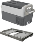 Setpower AJ Series Portable Refrigerator, Car Refrigerator, Portable Fridge Freezer, 12V Cooler, Car Fridge, Compact Refrigerator with 3-YEAR Warranty, 12/24V DC and 120-240V AC (30L+Slide)