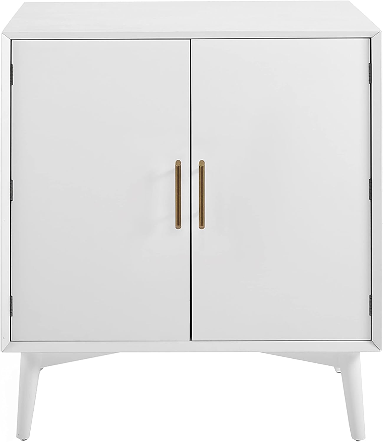 Crosley Furniture Landon Bar Cabinet with Storage Shelves and Wine Rack, White