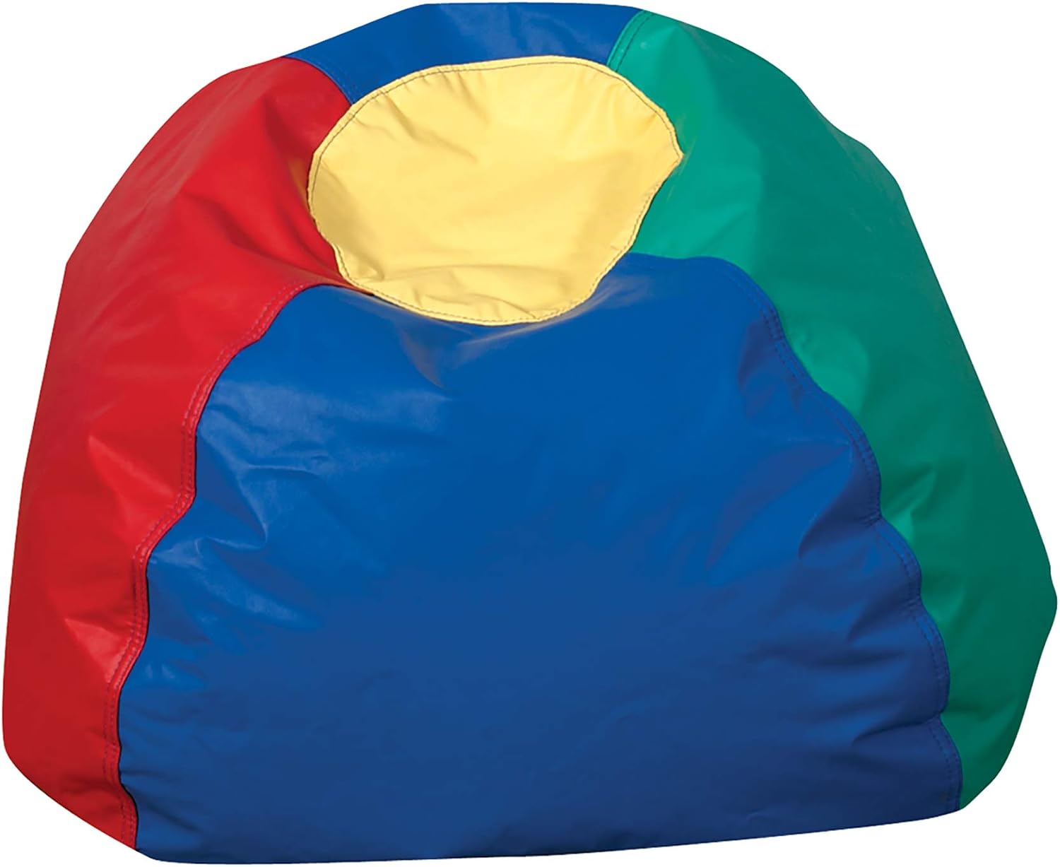 Children's Factory 26' Round Bean Bag, Bean Bag Chair with Water-Resistant Cover for Kids, Flexible Seating for Classroom Elementary, Easy to Clean, Rainbow