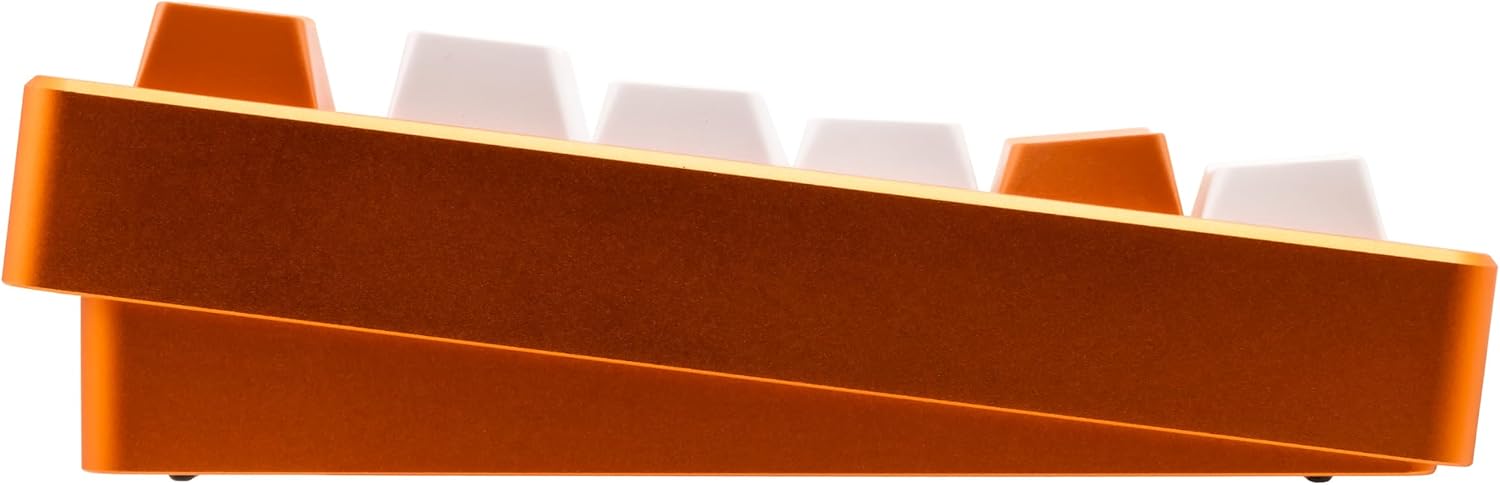 KEEBMONKEY WOBKEY Rainy 75 Aluminum HMX/JWK Switches Mechanical Keyboard with Superior Acoustics, Wired, BT, 2.4G Wireless Connectivity (Pro Orange(Mirrored Glass Weight))