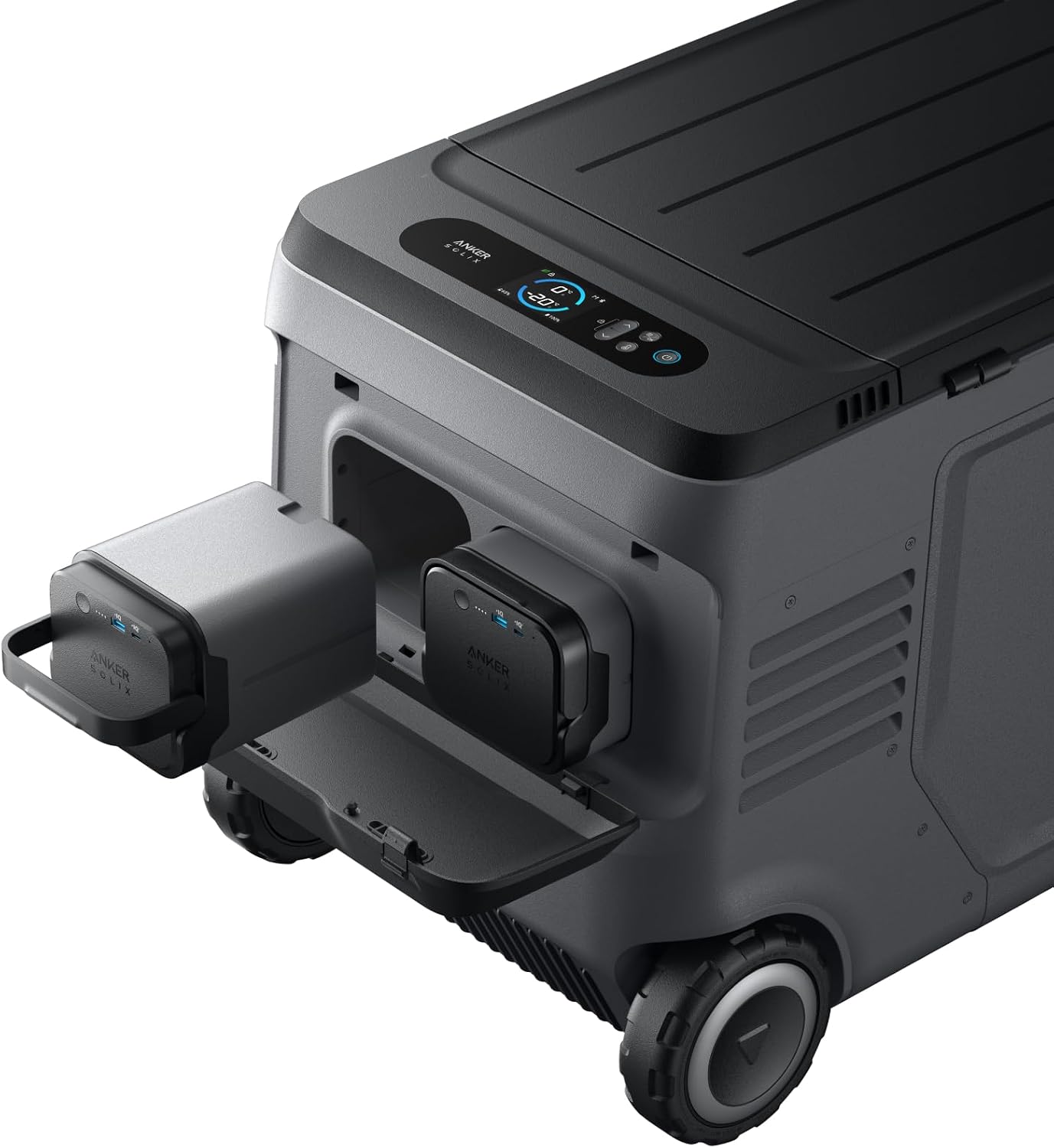 Anker SOLIX EverFrost 2 58L Cooler with Extra Battery, 61 qt Car Refrigerator, Electric Cooler with 288Wh Battery, Powered by AC/DC or Solar,for Outdoor Camping, Travel, and Fishing, Fits in Trucks