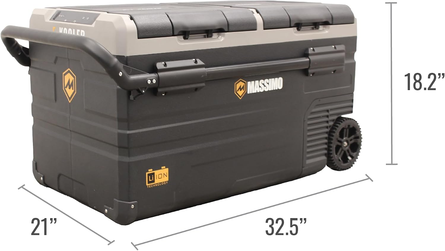 Massimo, TWW75 Electric Kooler Portable Dual-Zone Electric Cooler, 75L (Battery Not Included) PN Y300075711