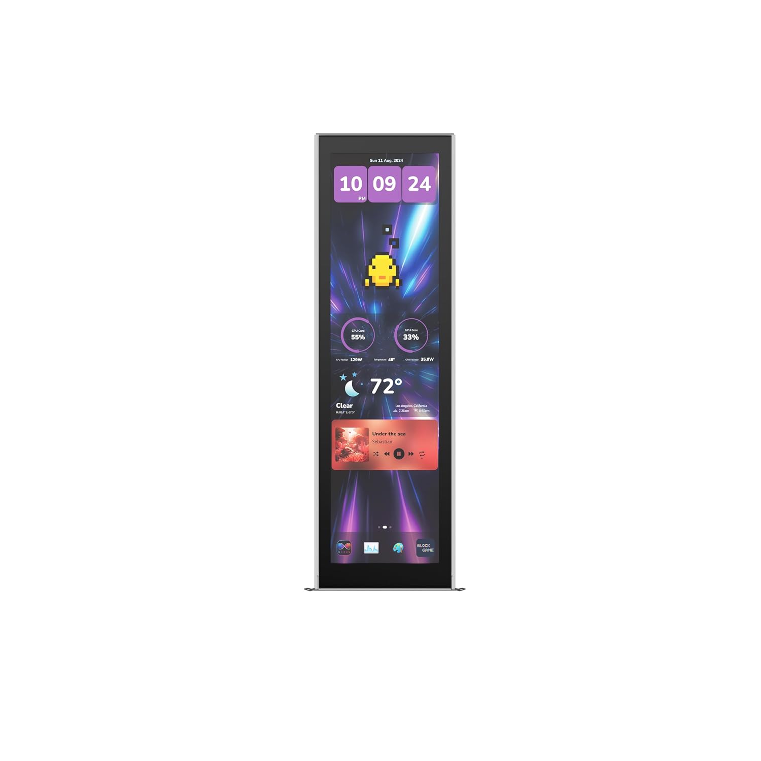 Hyte Y70 Touch Infinite Display Upgrade Screen Kit for PC Case - 14.9' IPS Display - 2.5K Resolution - 60Hz - 10-Point Touch - Pitch Black