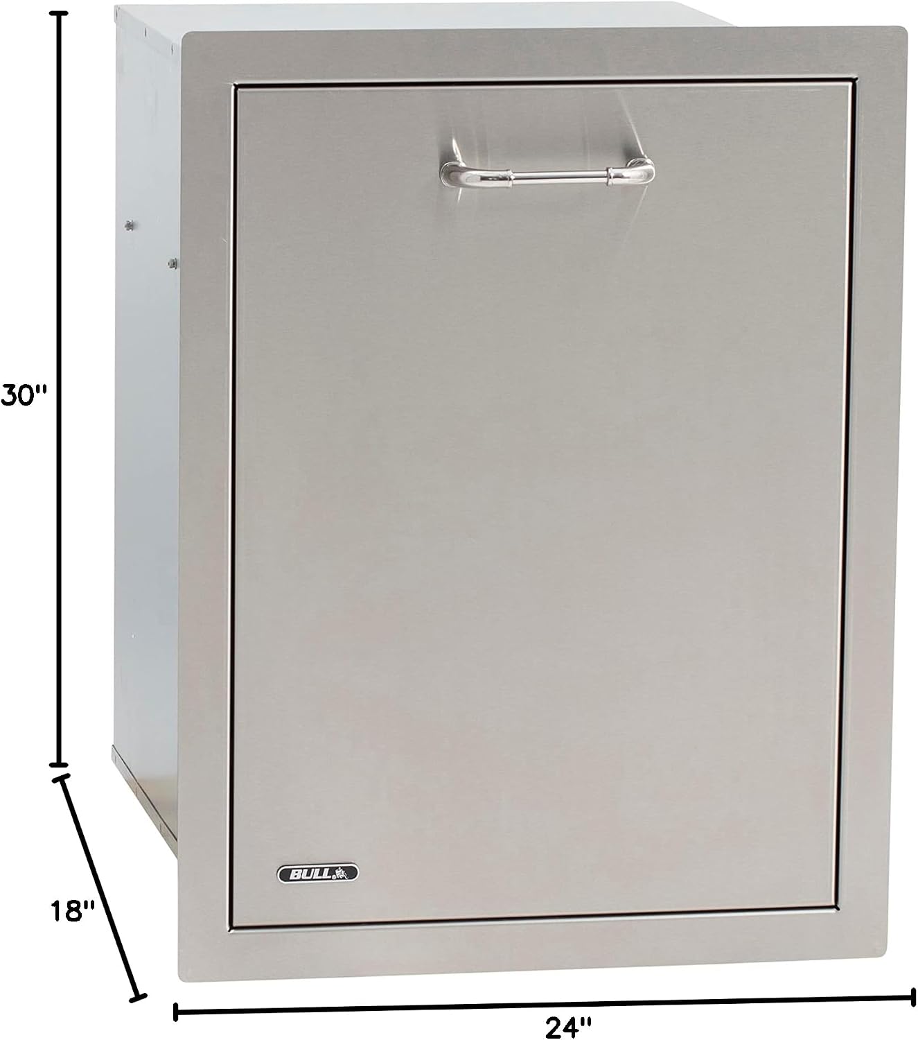 Bull Slim 10 Gallon Pull-Out Trash Drawer with Trash Can, 16.5x27-Inches (56941)