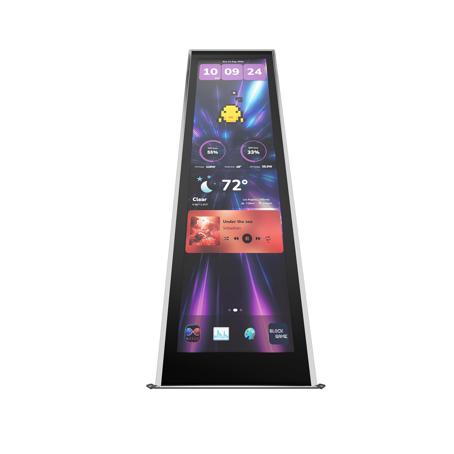 Hyte Y70 Touch Infinite Display Upgrade Screen Kit for PC Case - 14.9' IPS Display - 2.5K Resolution - 60Hz - 10-Point Touch - Pitch Black